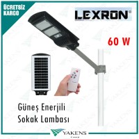 Lexron 60 Watt Güneş Enerjili Sokak Lambası    
